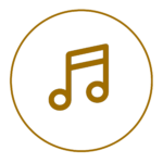 music notes gold